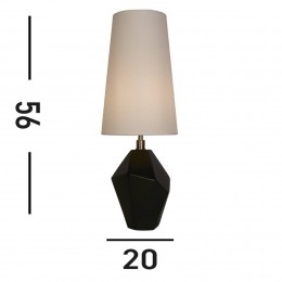 SearchlightTafellampApexwitzwartHoogte555cmtextielhars