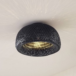 LindbyplafondlampEskil1-lampzwart465cmbamboe