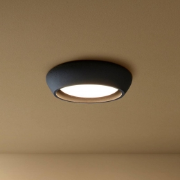 BeaconLightingPlafondlampFjordzwartgips28cmGX53