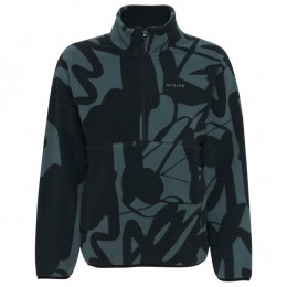 Mazine-NashPrintedFleeceHalfZip-FleecetruimaatXLzwart