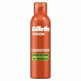 6xGilletteFusionScheerschuimMetAmandelolieVoorDeGevoeligeHuid250ml