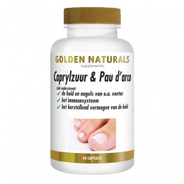 GratisVerzending2xGoldenNaturalsCaprylzuurPaudarcoProbiotica60vegacapsules