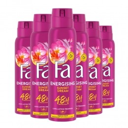 6xFaDeodorantSpraySunsetDream150ml