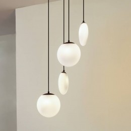 LucandehanglampLunellewitzwartglas4-lamps40cm