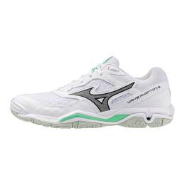 MizunoWAVEPHANTOM3HandbalschoenenWitZwartFrozenEmeraldDamesHerenMaat45