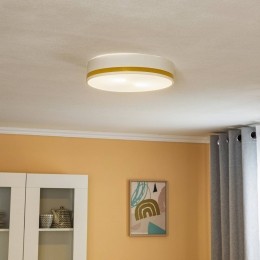 ArgonPlafondlampAmoregoudkleuriggestreeptwit35cm
