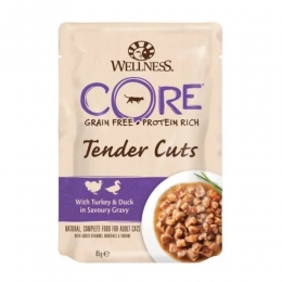 WellnessCoreKattenvoerTenderCutsKalkoen-Eend85gr