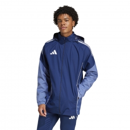 adidasTiro25CompetitionAllweatherJackDonkerblauwLichtblauw