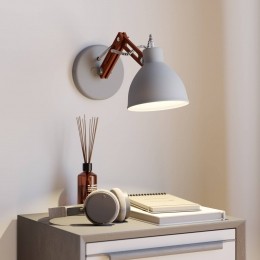 LamkurWandlampSkansenhoutenarmverstelbaargrijs