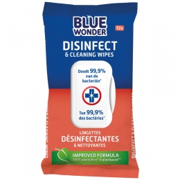 24xBlueWonderDesinfectieReinigerDoekjes72stuks