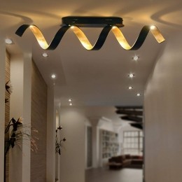 Eco-LightLEDplafondlampHelixinzwart-goud