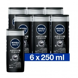6xNiveaMenDouchegelActiveClean250ml