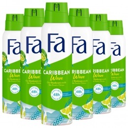 6xFaDeodorantSprayCaribbeanLemon150ml