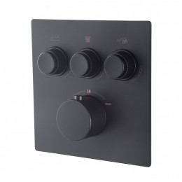 AfbouwdeelInbouwthermostaatWiesbadenCaralKlikPro3-wegMatZwart
