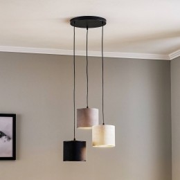 EMIBIGLIGHTINGHanglampJari3-lampsrondzwart-wit-grijs