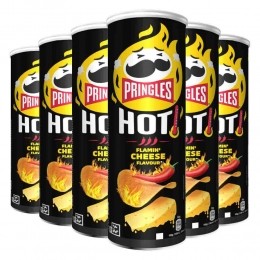 6xPringlesHOTFlaminCheese160gr
