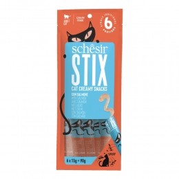 12xSchesirKattensnackStixZalm6x15gr