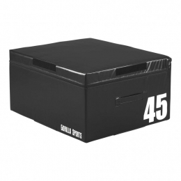 PlyoBox-45cm-Zwart-PVC-Jumpbox-GorillaSports