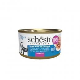12xSchesirKattenvoerGekookteTonijnenSardines70gr
