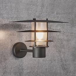 NordluxBuitenwandlampBastiazwart35cm