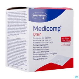 MedicompDrain75x75cm6lst25x2Ps