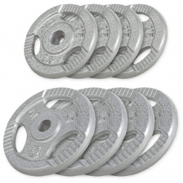 Gewichten-Set30kg-4x54x25kg-GripperGietijzer-30mm-GorillaSports