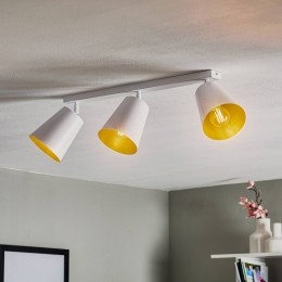 EMIBIGLIGHTINGPlafondspotPrismvanstaal3-lampswitgoud