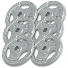 Gewichten-Set30kg-6x5kg-GripperGietijzer-30mm-GorillaSports