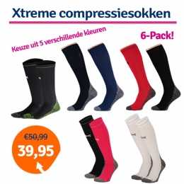 XtremeCompressieSokkenHardlopen6-packMultiPink-3942