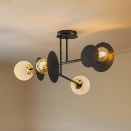 EMIBIGLIGHTINGPlafondlampMinerva4-lampszwart