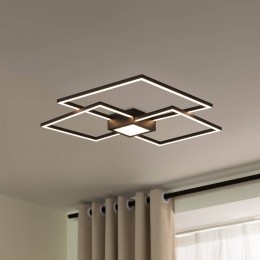 LindbyLEDplafondlampDuetto65cmantraciet38Waluminium