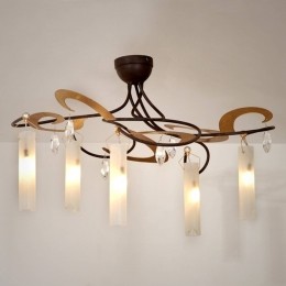 HollnderDecoratieveplafondlampCASINO5-lichtskristal