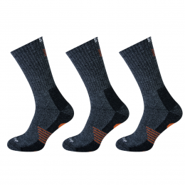 STAPPWandelsokkenTechnoBamboo3-packDarkGreyOrange-4346