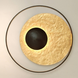 HollnderWandlampSatellietingoud-bruin90cm