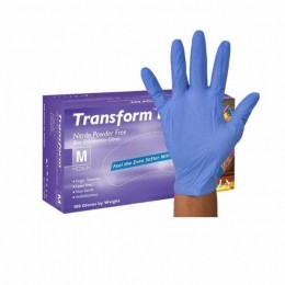 Aurelia100-252-007TransformWerkhandschoen100st-Nitril-Poedervrij-Blauw-Maat8M
