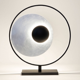HollnderTafellampSatelliteinzilver-zwarthoogte58cm