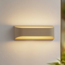 LindbyLEDbuitenwandlampLenorebeigemetaal365cm