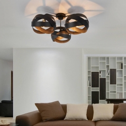 EulunaPlafondlampTornadozwart3-lamps
