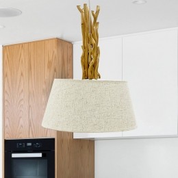 ONLIHanglampWoodyvantextielenhout