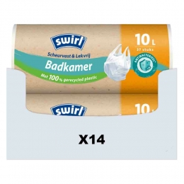 14xSwirlPedaalemmerzakkenBadkamerScheurvastLekvrij10liter37stuks