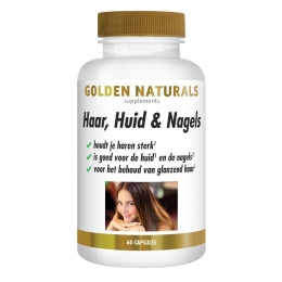 GratisVerzendingGoldenNaturalsHaarHuidNagels60vegacapsules