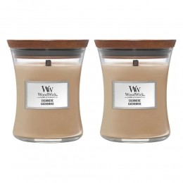 2xWoodWickGeurkaarsMiniCashmere85gr