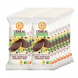 14xCralRijstwafelPureChocoladeGlutenvrijenLactosevrij130gr