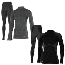 HeatkeeperThermosetHerenPremium-ThermoshirtThermoLegging-ZwartMelange-L