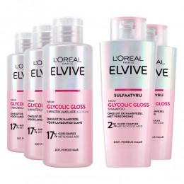 LOralElviveGlycolicGloss-Shampoo3x200mlConditioner2x200ml-Pakket