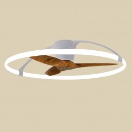 MantraIluminacinSmartLEDplafondventilatorNepalzilvernotenhoutDCstil