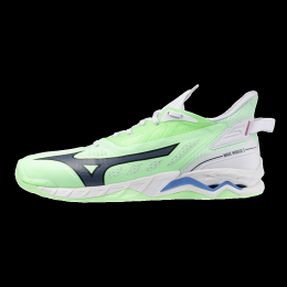MizunoWAVEMIRAGE5HandbalschoenenNeoMintZwartFrontierBlauwDamesHerenMaat40