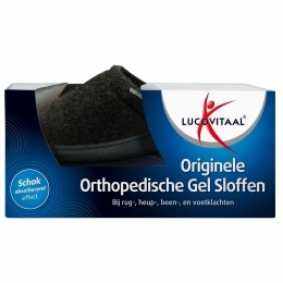 3xLucovitaalOrthopedischeGelSloffenZwart44-451paar
