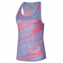 MizunoDryAeroFlowGraphicTankPastelLilacDamesMaatXL
