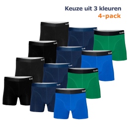 ApolloBoxershortsHerenBambooBasicBlueGreen4-pack-S